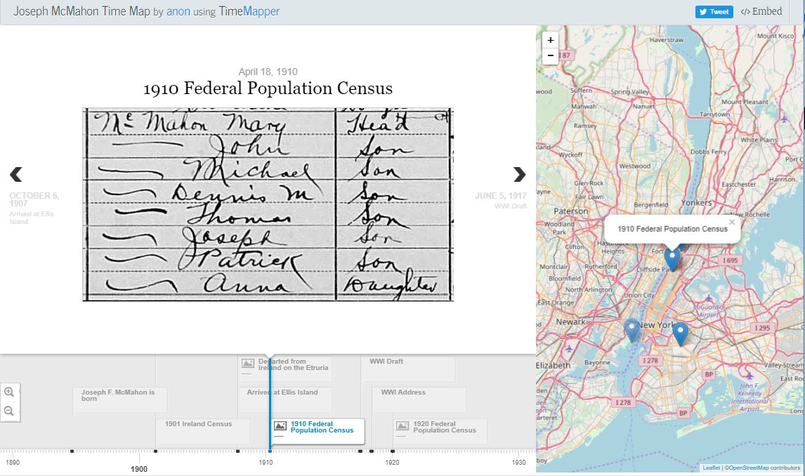 James Timemap Have you checked out TimeMapper? | aweekofgenealogy.com