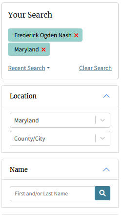 1950 US Census Search fields for Ogn Nash