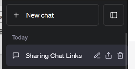 Buttons next to chat name