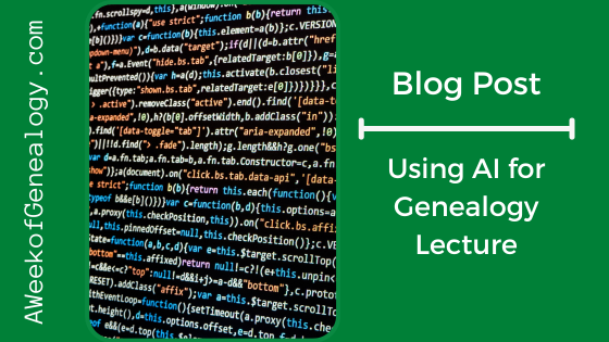 Blog post banner Using AI for Genealogy